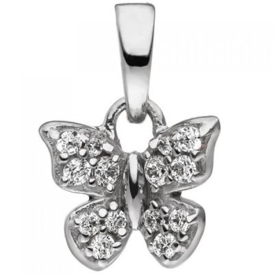 Kinder Anhänger Schmetterling 925 Sterling Silber mit Zirkonia | 48706 / EAN:4053258332122