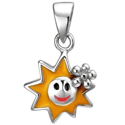 Kinder Anhänger Sonne 925 Sterling Silber Silberanhänger | 52634 / EAN:4053258505014