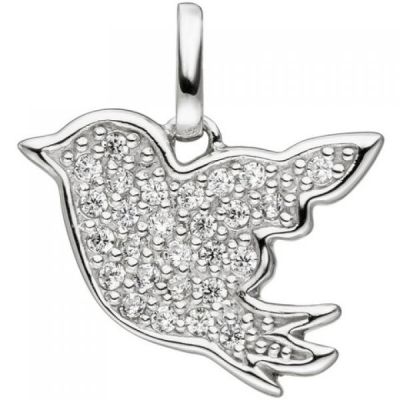 Kinder Anhänger Vogel 925 Sterling Silber mit Zirkonia Kinderanhänger | 48331 / EAN:4053258329221