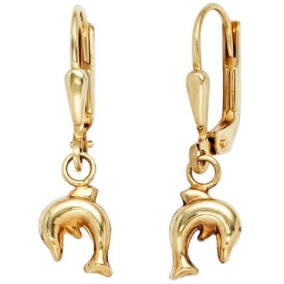 Kinder Boutons Delfin 333 Gold Gelbgold Ohrringe Ohrhänger | 40085 / EAN:4053258211298