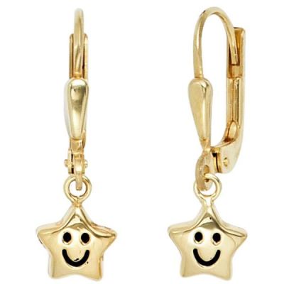 Kinder Boutons Stern 333 Gold Gelbgold Ohrringe Ohrhänge | 36034 / EAN:4053258085264