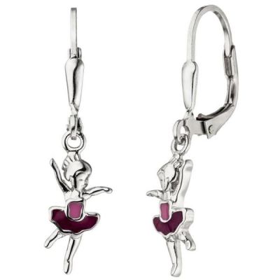 Kinder Ohrhänger Ballerina 925 Sterling Silber Ohrringe Boutons | 51104 / EAN:4053258364307