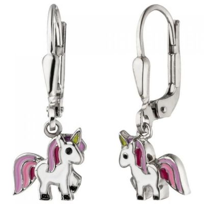 Kinder Ohrhänger Einhorn 925 Sterling Silber Kinderohrringe | 51862 / EAN:4053258462355