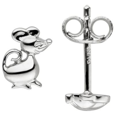 Kinder Ohrstecker Maus 925 Sterling Silber Kinder-Ohrringe | 53550 / EAN:4053258519004