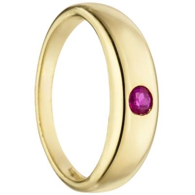 Kinder Taufring 333 Gold Gelbgold 1 Rubin rot TaufAnhänger | 36027 / EAN:4053258084830