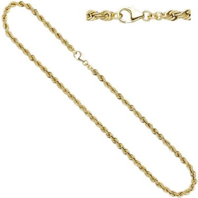 Kordelkette 585 Gelbgold 45 cm Halskette Karabiner | 42687 / EAN:4053258255421