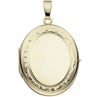 Medaillon oval 585 Gelbgold Anhänger zum ffnen | 39911 / EAN:4053258210000