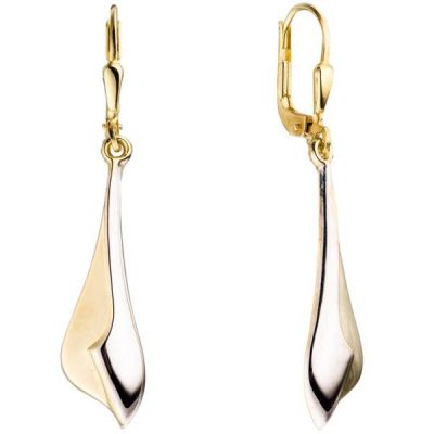 Ohrhänger 333 Gold Gelbgold bicolor Ohrringe Boutons Goldohrringe | 44923 / EAN:4053258291825