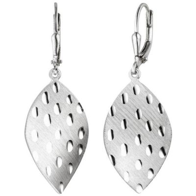 Ohrhänger 925 Sterling Silber mattiert Ohrringe Boutons Silberohrringe | 52423 / EAN:4053258508237