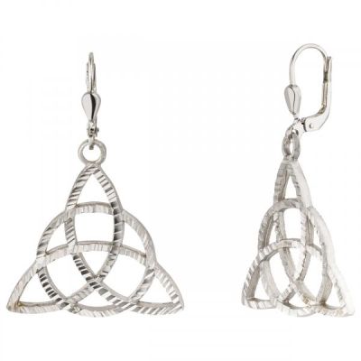 Ohrhänger Triquetra 925 Sterling Silber matt Ohrringe Boutons Silberohrringe | 54390 / EAN:4053258547991