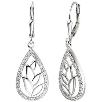 Ohrhänger Tropfen 925 Sterling Silber 64 Zirkonia Ohrringe Boutons | 52399 / EAN:4053258508091