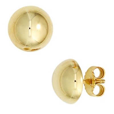 Ohrstecker 333 Gelbgold Halbkugel | 42235 / EAN:4053258247709