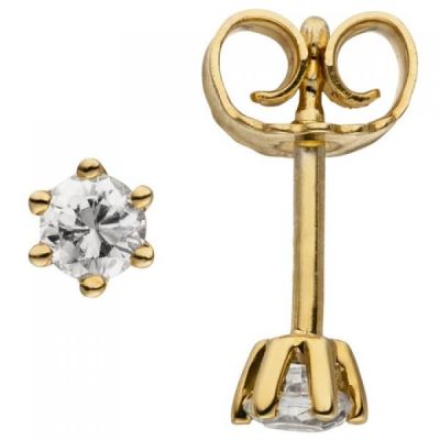 Ohrstecker 585 Gelbgold 2 Diamanten Brillanten 0,14 ct. Ohrringe | 50853 / EAN:4053258360705