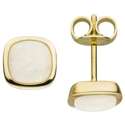 Ohrstecker 585 Gold Gelbgold 2 Opale Opal-Ohrringe | 53398 / EAN:4053258519424