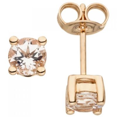 Ohrstecker 585 Gold Rotgold 2 Morganite Ohrringe Goldohrringe | 50462 / EAN:4053258355619