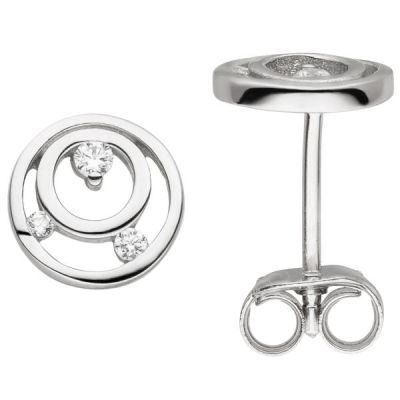 Ohrstecker 925 Sterling Silber 6 Zirkonia Ohrringe | 53522 / EAN:4053258532324