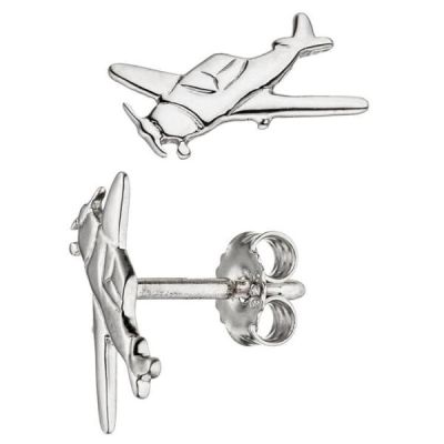 Ohrstecker Flugzeug 925 Sterling Silber Ohrringe Silberohrringe | 46288 / EAN:4053258305805