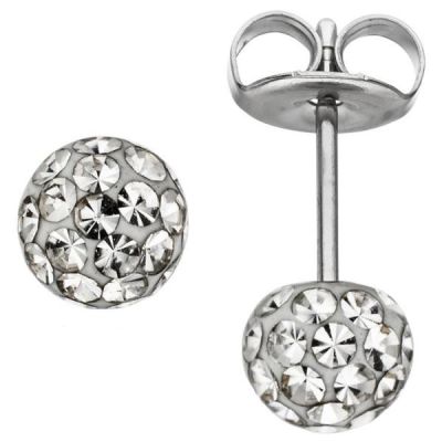 Ohrstecker Kugel Edelstahl mit SWAROVSKI® ELEMENTS 5,1 mm | 45014 / EAN:4053258293331