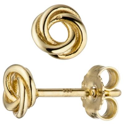 Ohrstecker verschlungen 333 Gold Gelbgold Ohrringe Goldohrringe | 46349 / EAN:4053258307069