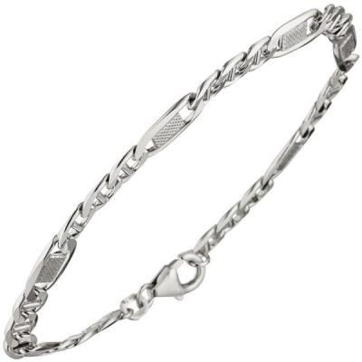 Panzersteg-Armband 925 Sterling Silber rhodiniert 21 cm - 5,2 mm | 40926 / EAN:4053258224038