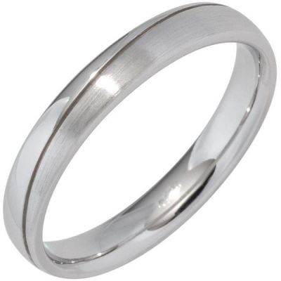 Partner Ring 925 Sterling Silber, rhodiniert, mattiert | 45123 / EAN:4053258294468