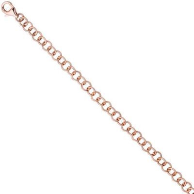 Rundankerarmband 925 Silber Rotgold vergoldet 19 cm Armband | 47212 / EAN:4053258319611