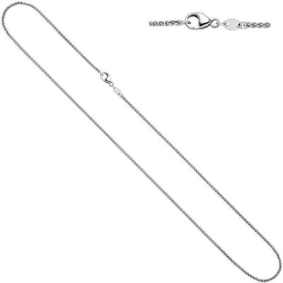 Zopfkette 333 Weißgold 1,0 mm 42 cm Halskette Karabiner | 42775 / EAN:4053258256244