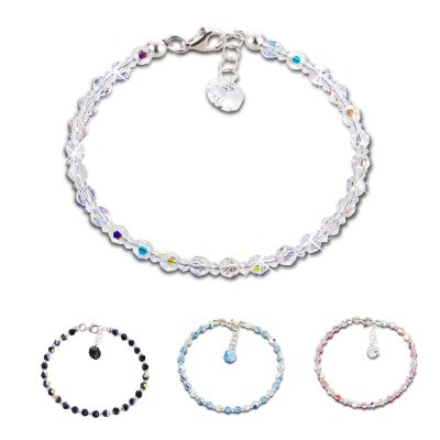 Crystal Aurora Boreale - Funkelndes Armband aus 4mm Marken Kristallperlen | S-K-A04V / EAN:4250887404187