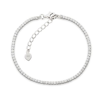 Tennisarmband Silber Armband rundherum mit Zirkonia besetzt | Co-AB110-16 / EAN:4250887408567