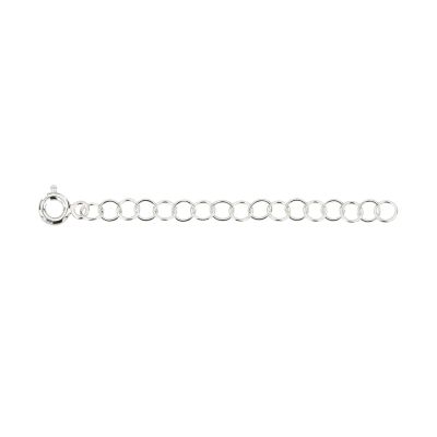 Verlängerungskette für Armbänder und Ketten 6cm mit Federring, 925/- Silber | VL6cmS / EAN:4250887406129