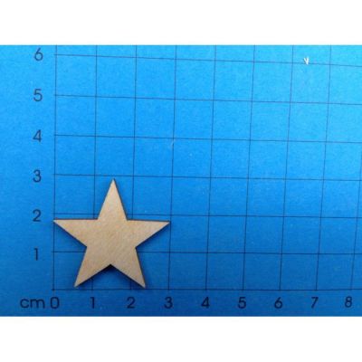 100 mm - Holzstern symmetrisch ohne Ausschnitt verschiedene Größen | STH5105 / EAN:4250382829348