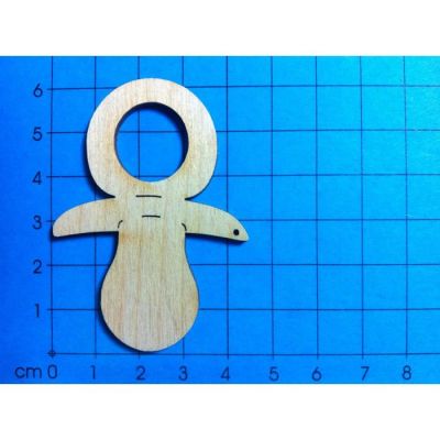 20mm Dose - Holz Kleinteile gelasert Schnuller 30mm - 100mm | BSH40.. / EAN:4250382836117