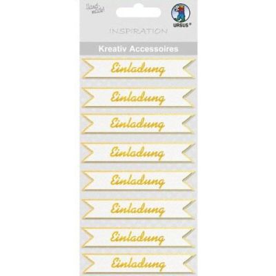 3 D Sticker Einladung gold oder silber | 564000144 / EAN:4008525010081