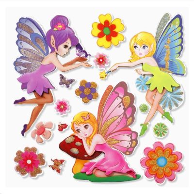 3 D Sticker Elfen 2 XXL 30x30 cm | 3452529