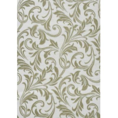 Deko-Stoff Ornamente beflockt khaki | 3981611