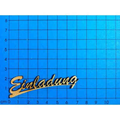 Einladung 7 cm - Schriftzüge aus Holz | SZH7570 / EAN:4250382820840