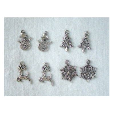 Embellishments Charms 4x2 st. Winter | JU871