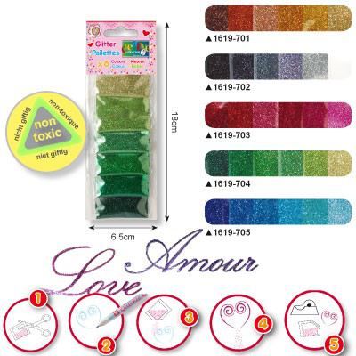 Glitter ultrafein x6 Sortiment | 1619-...