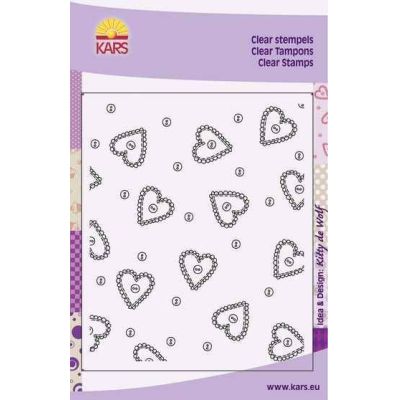 Hintergrund Clearstamp heart & buttons 12,5X15CM | 180013/0407