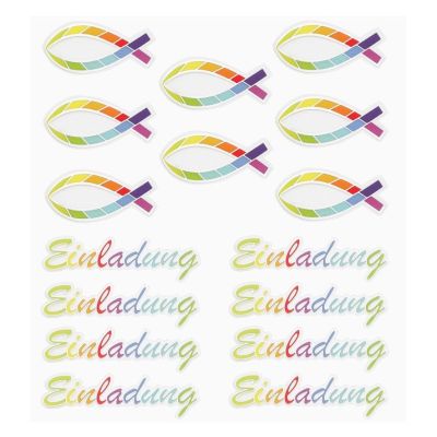 HOBBY-Design Sticker Einladung mit Fisch | 3452413