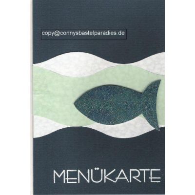 Menükarte B6 - handmade Fisch B6 | 16