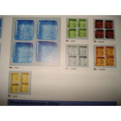 Mosaix Soft-Glassteine Glitter 20 x 20 mm grün | 22 939 65