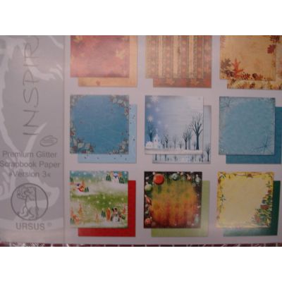 Premium Glitter Scrapbookpapier Version 3 WINTER/HERBST | 70370099 / EAN:4008525095255