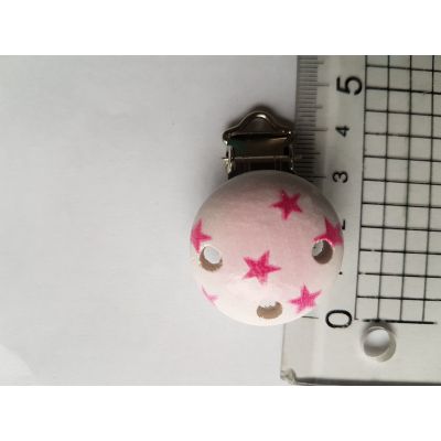 Schnuller Clip rosa mit Sternen | B01696-10