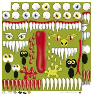 Scrapbook Monster Gesichter 30,5x30,5 | 78973000 / EAN:4006166298929