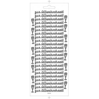 Silber - Sticker zur Silberhochzeit | 24-239 56