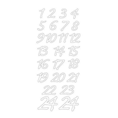 Silber - Z1-24 für Adventskalender, 24,5 x 10 cm | 1539 27.