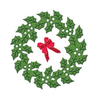 Spellbinders Die D-Lite S2-057 Holly Wreath | S2-057