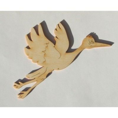 Storch fliegend Papier 60mm/12 Stück | STP 2906SB-02