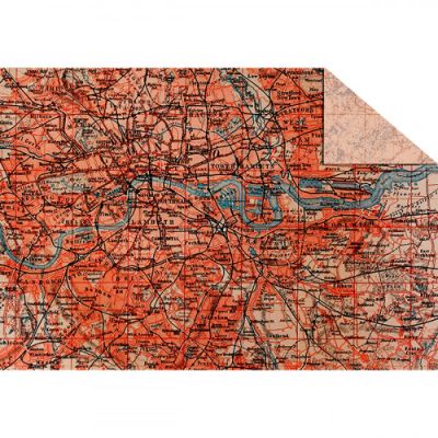 Tonzeichenpapier "Maps" 34 x 49,5 cm | 117432XX